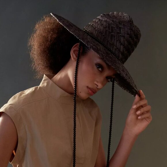 Wyeth Beaded Straw Rancher Hat - Excellent Condition - Picture 2 of 6